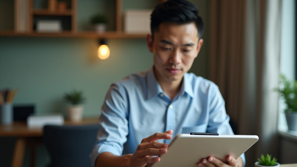 Person reviewing neighbourhood comparison documents on tablet