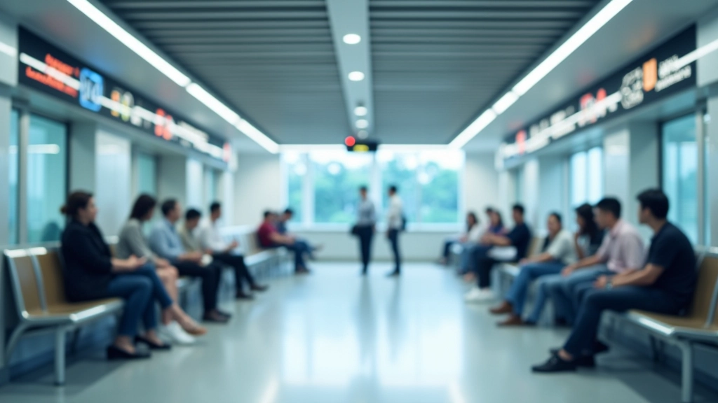 Sengkang MRT station interior showing modern design with passenger information displays
